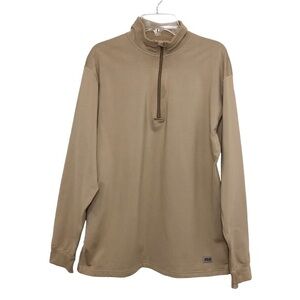 XGO 63003 Acclimate Dry 1/4 Zipper Long Sleeve Tan Pullover M